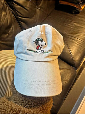 Peanuts Snoopy Embroidered Dad Hat Blue